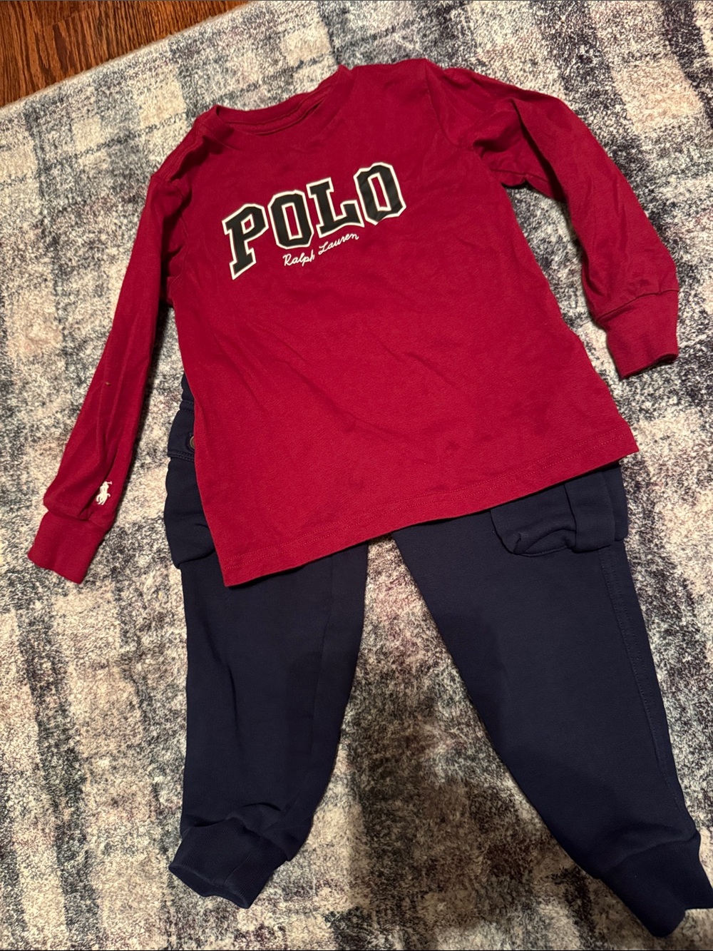 Polo by Ralph Lauren Kids Burgundy Long-Sleeve Logo Tee